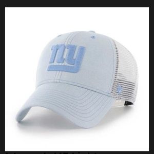 Women's '47 Light Blue/White New York Giants Haze Clean Up Trucker Snapback Hat